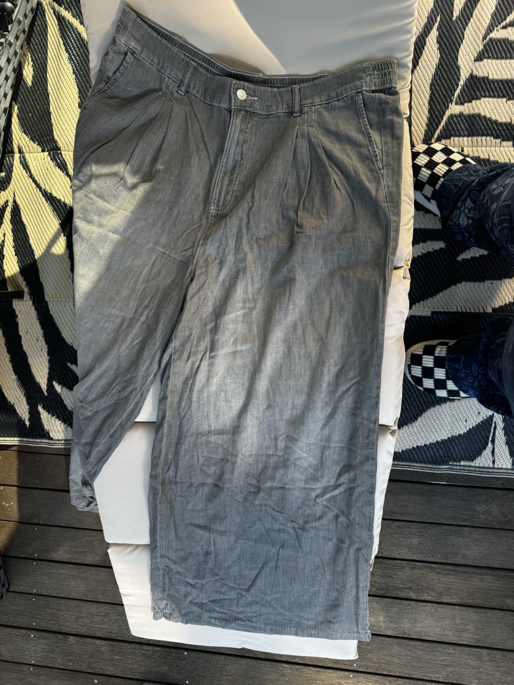 Festi Torrid Baggy Wide Gray Trouser Jeans